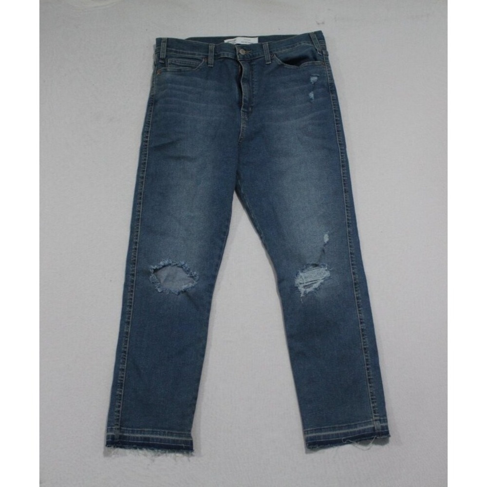 Levi's Signature Women Blue Jeans Heritage High Rise Straight 32X26